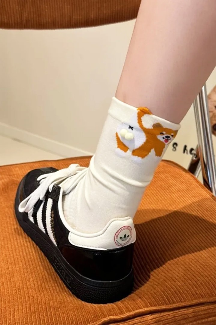 Herren-Socken mit Shiba und 3D-Eiern – ein Geschenk für Hundeliebhaber