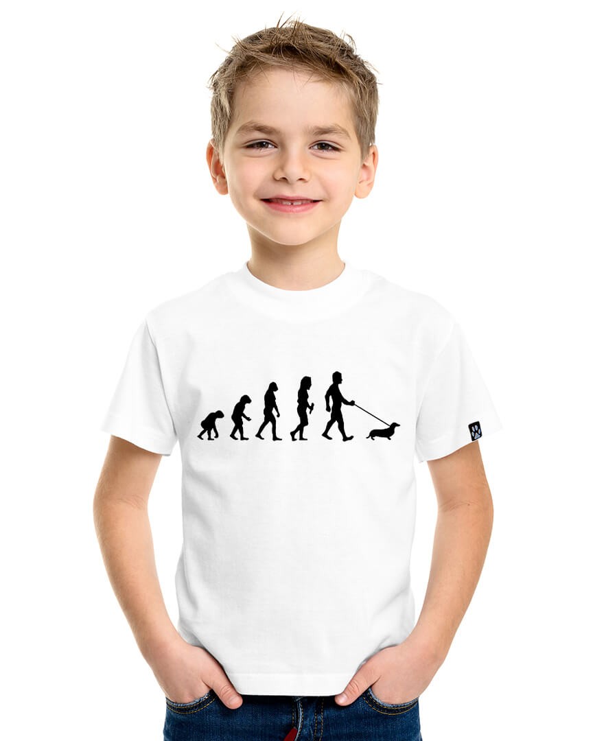 Kinder-T-Shirt Evolution des Hundes