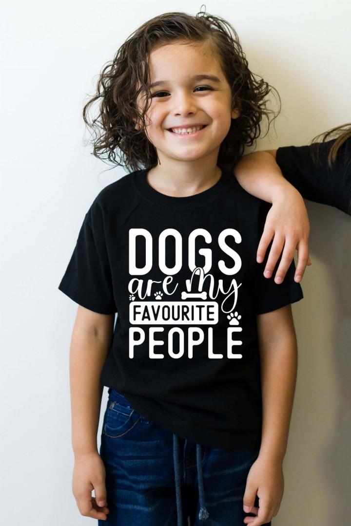 Kinder-T-Shirt Dogs are My Favourite