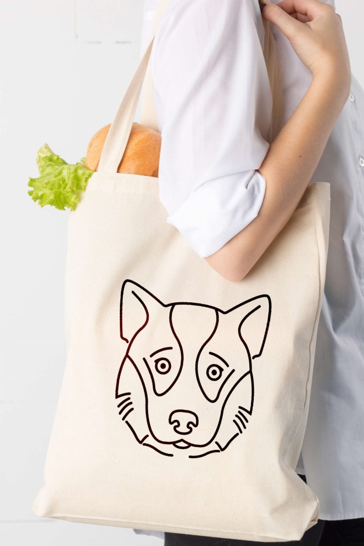 Elchhund Tasche Grau