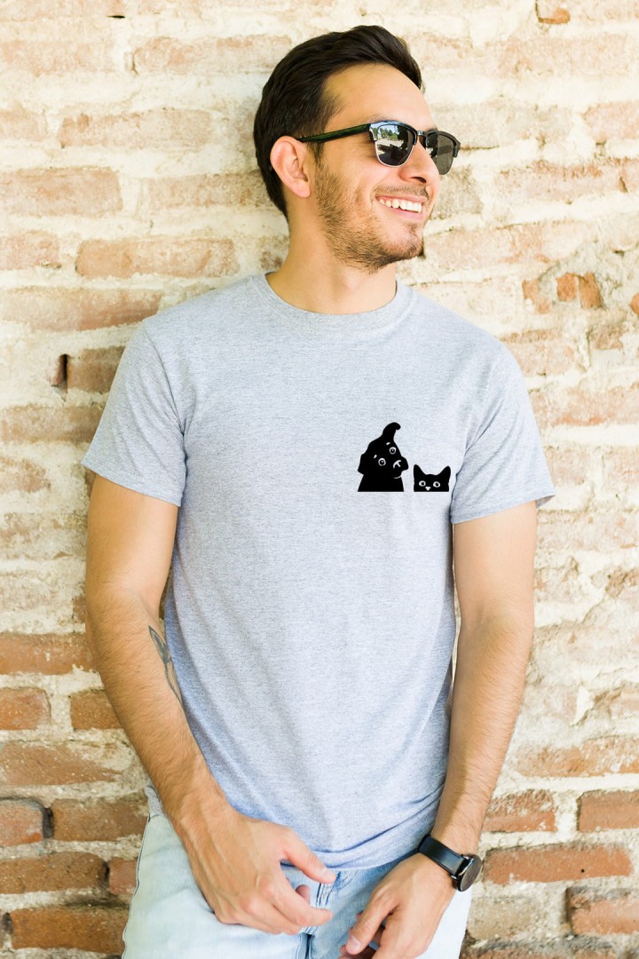 T-Shirt Hund und Katze