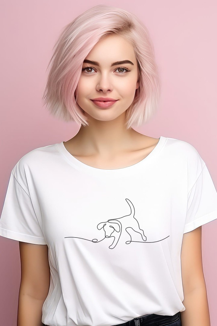 T-shirt künstlerischer Hund