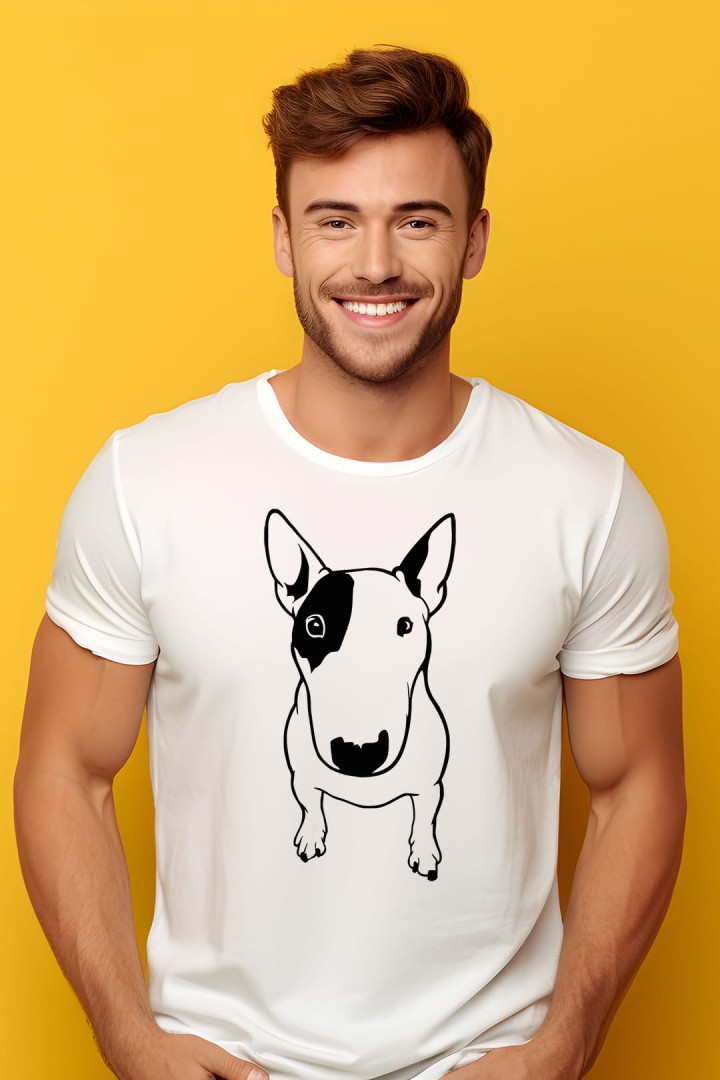 T-shirt mit Hundemotiv Bulterier