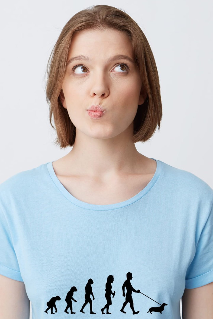 T-Shirt Die Entwicklung des Hundemenschen