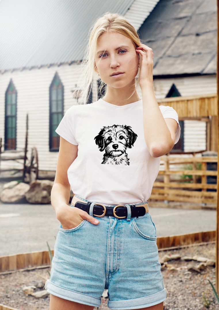 T-Shirt mit Maltipoo Hund