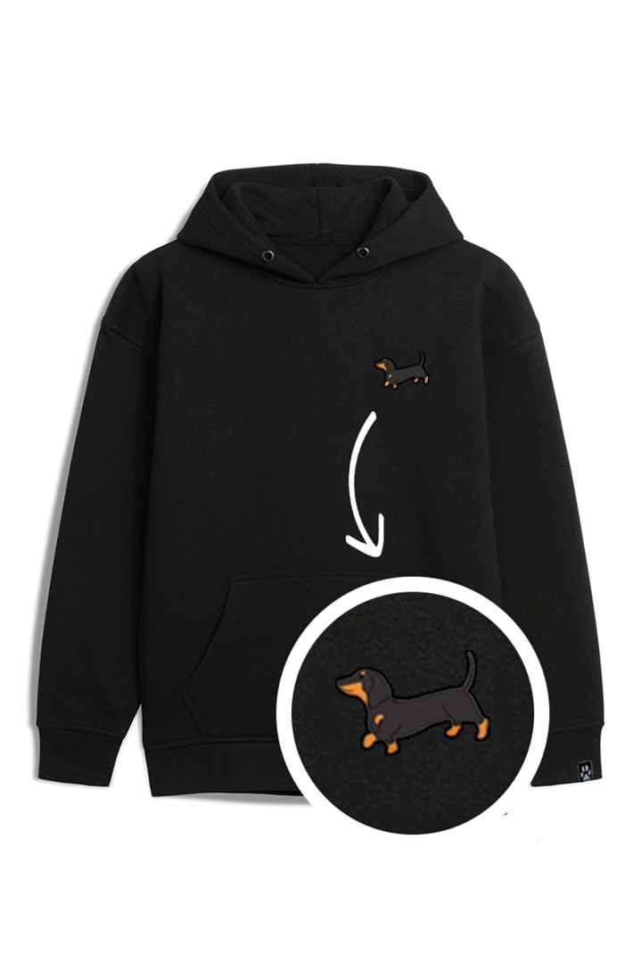 Sweatshirt mit gesticktem Dackel