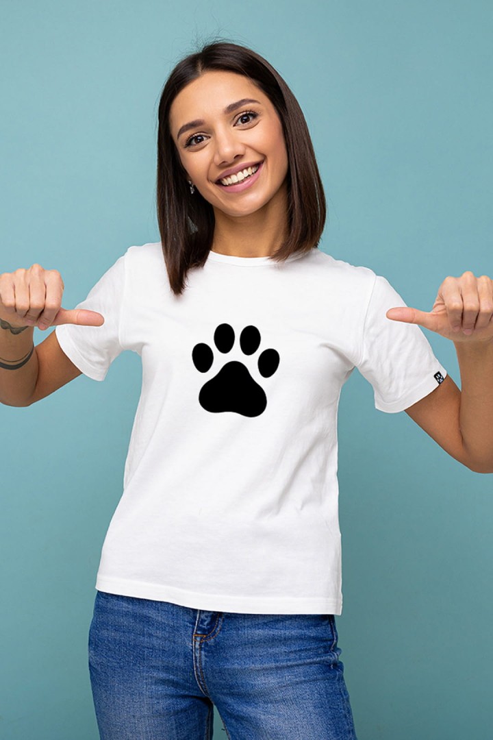 T-Shirt mit Hundepfote für Hundeliebhaber