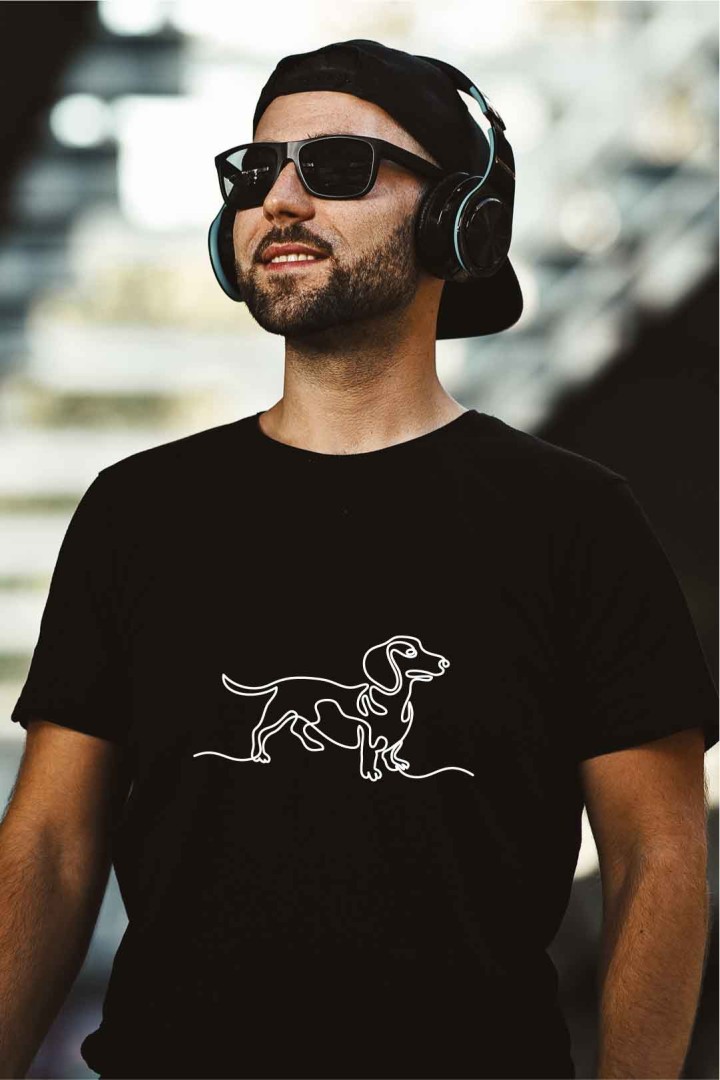 T-shirt künstlerischer dachshund