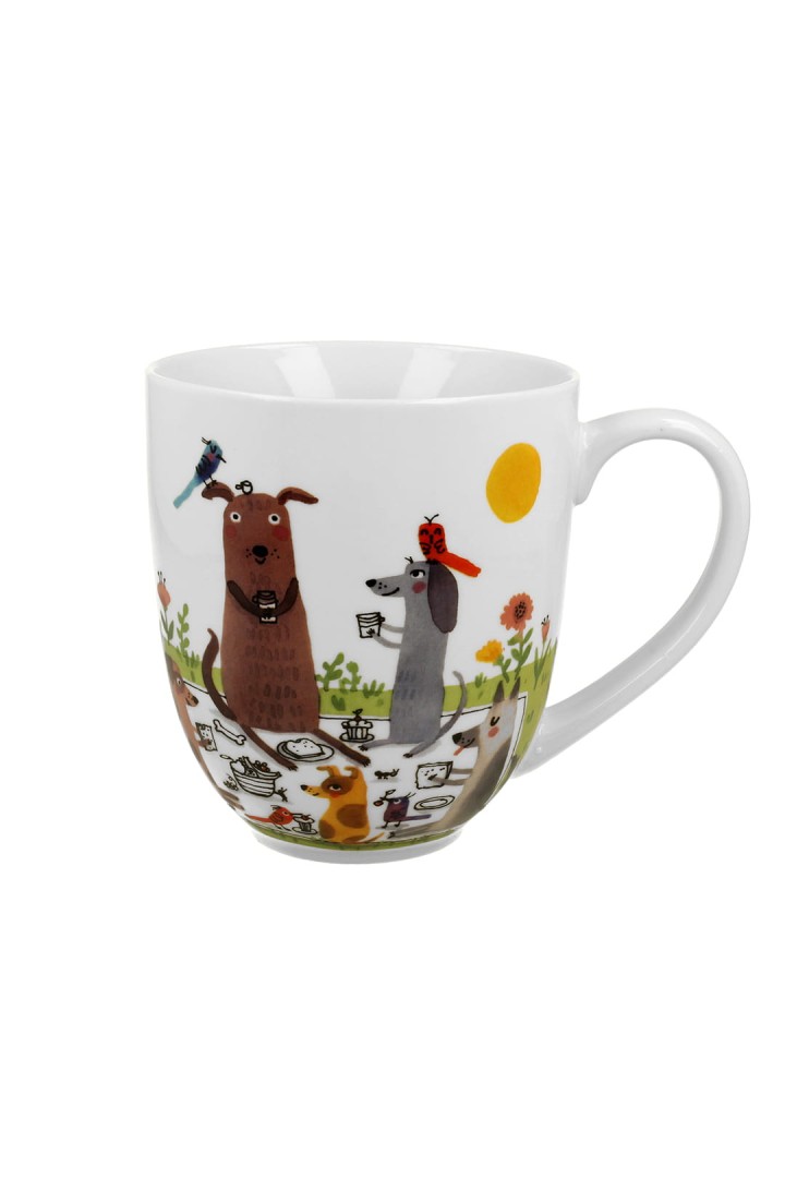 Picknickbecher mit Hunden 1000ml 